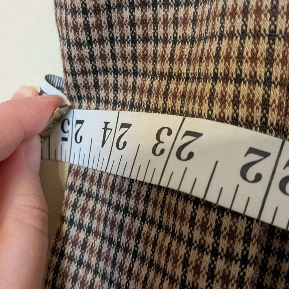Frankee & Skylarr 90s Brown/Black Gingham Flare Dress With Spaghetti Straps - Picture 7 of 7